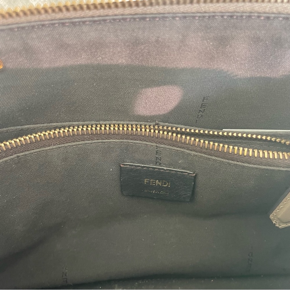 Fendi By The Way Medium Grey Leather & Python-Look Elaphe Boston Bag - Picture 13 of 14